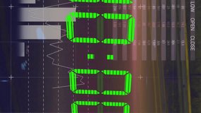 Animation of financial data processing over timer and city. Global finance, business, connections, computing and data processing concept digitally generated video. - Powered by Shutterstock - Get 15% off with code: PIKWIZARD15