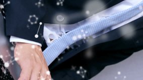 Animation of molecules over caucasian businessman using laptop. global technology, data processing and digital interface concept digitally generated video. - Powered by Shutterstock - Get 15% off with code: PIKWIZARD15