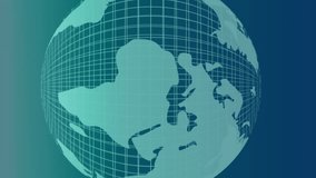 Animation of infographic data processing with globe rotating on digital interface. Digital composite, artificial intelligence, global communication, cloud computing, development, technology. - Powered by Shutterstock - Get 15% off with code: PIKWIZARD15