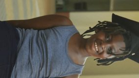 Animation of gold confetti over happy african american schoolboy with diploma wearing mortarboard. Celebration, school, graduation, success, education and learning, digitally - Powered by Shutterstock - Get 15% off with code: PIKWIZARD15