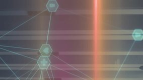 Animation of data processing over network and glowing blue globe. Global digital interface technology and networking concept digitally generated video. - Powered by Shutterstock - Get 15% off with code: PIKWIZARD15