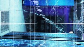 Animation of financial data processing over server room and qr code. Global business, finances and digital interface concept digitally generated video. - Powered by Shutterstock - Get 15% off with code: PIKWIZARD15