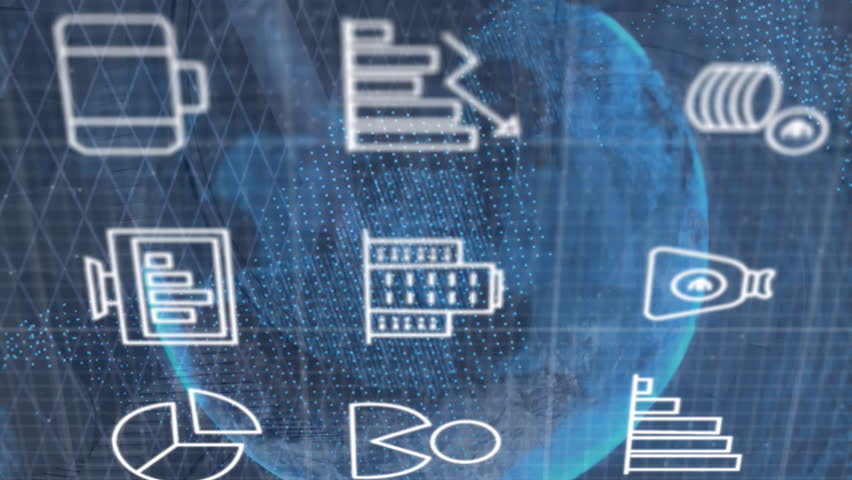 Animation of globe with american dollar banknotes falling over financial data processing. Global finances business digital interface and technology concept digitally generated video. - Powered by Shutterstock - Get 15% off with code: PIKWIZARD15