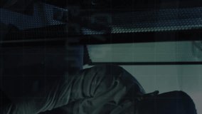 Animation of biometric fingerprint scanner on african american male engineer working at server room. Cyber security and business data storage technology concept - Powered by Shutterstock - Get 15% off with code: PIKWIZARD15