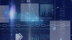 Animation of icons and data processing on interface screens. Data, security, digital interface, processing, network, connection and communication, digitally generated video. - Powered by Shutterstock - Get 15% off with code: PIKWIZARD15