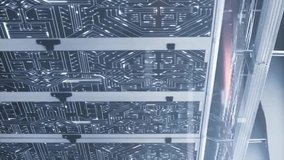 Animation of biometric fingerprint scanner processing and network over server room. Data, security, biometrics, digital interface, connection, processing and communication, digitally generated video. - Powered by Shutterstock - Get 15% off with code: PIKWIZARD15