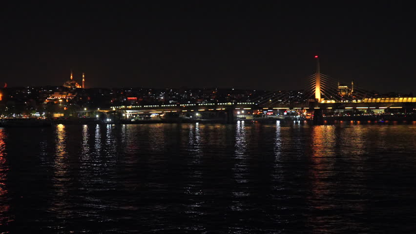view of Istanbul at night