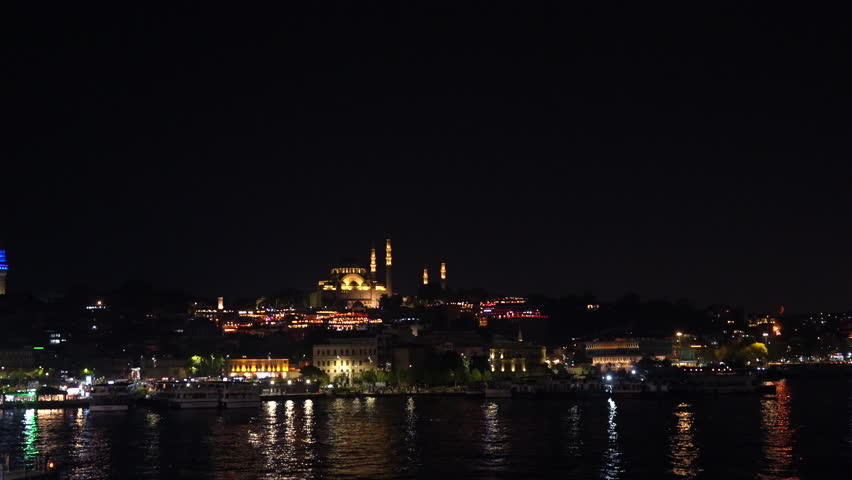 view of Istanbul at night