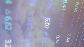 Animation of diagrams and stock market over cityscape. Global technology and digital interface concept digitally generated video. - Powered by Shutterstock - Get 15% off with code: PIKWIZARD15