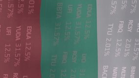 Animation of financial data processing over flag of bulgaria. Global business, finance, connections, computing and data processing concept digitally generated video. - Powered by Shutterstock - Get 15% off with code: PIKWIZARD15