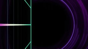 Neon grid floor and glowing purple tunnel, retro-futuristic animation background. 80s, vaporwave, synthwave, cyberpunk, vibrant, technology - Powered by Shutterstock - Get 15% off with code: PIKWIZARD15