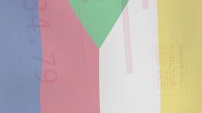 Binary code and financial data animation over Comoros flag background. Technology, finance, digital, economy, futuristic, motion - Powered by Shutterstock - Get 15% off with code: PIKWIZARD15