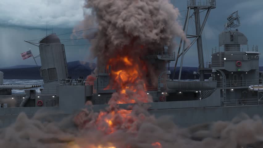 3D rendering of the naval ship