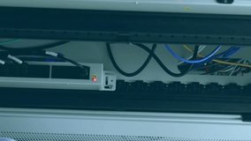 Animation of scope scanning and data processing over caucasian male it technician by computer server. global computing and data processing concept digitally generated video. - Powered by Shutterstock - Get 15% off with code: PIKWIZARD15