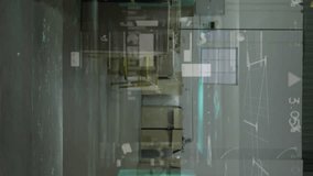 Animation of data processing over caucasian male worker in warehouse. Global business and digital interface concept digitally generated video. - Powered by Shutterstock - Get 15% off with code: PIKWIZARD15