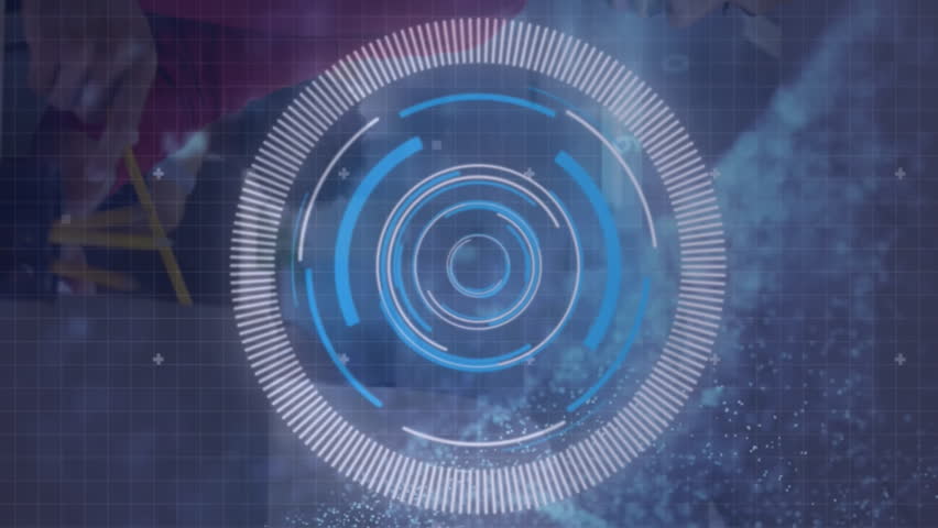 Animation of digital interface over two diverse business people. Global connections, data processing and digital interface concept digitally generated video. - Powered by Shutterstock - Get 15% off with code: PIKWIZARD15