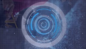 Animation of digital interface over two diverse business people. Global connections, data processing and digital interface concept digitally generated video. - Powered by Shutterstock - Get 15% off with code: PIKWIZARD15