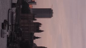 Animation of data processing with diverse people over london cityscape. Travel, computing and digital interface concept digitally generated video. - Powered by Shutterstock - Get 15% off with code: PIKWIZARD15