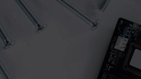 Animation of changing numbers and stock market data processing against close up of a circuit board. Global economy and business technology concept - Powered by Shutterstock - Get 15% off with code: PIKWIZARD15