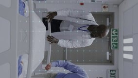 Animation of heart rate monitor on doctors and health workers pushing a patient to operation theatre. Medical emergency and healthcare technology concept - Powered by Shutterstock - Get 15% off with code: PIKWIZARD15