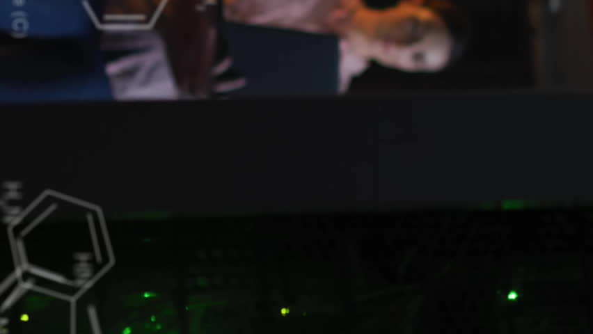 Animation of data processing and chemical formula over diverse workers in server room. Global technology and digital interface concept digitally generated video. - Powered by Shutterstock - Get 15% off with code: PIKWIZARD15