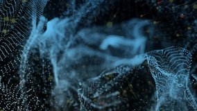 Animation of blue and white shapes moving on black background. Pattern, technology and digital interface concept digitally generated video. - Powered by Shutterstock - Get 15% off with code: PIKWIZARD15