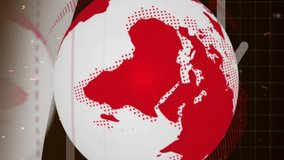 Animation of snow falling over globe with arrows on black background. Global technology, computing and digital interface concept digitally generated video. - Powered by Shutterstock - Get 15% off with code: PIKWIZARD15