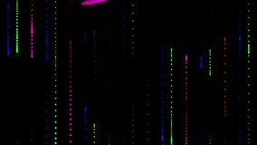 HTML code snippet over DNA strand animation with colorful lines. Technology, programming, coding, genetic, biotechnology, science - Powered by Shutterstock - Get 15% off with code: PIKWIZARD15