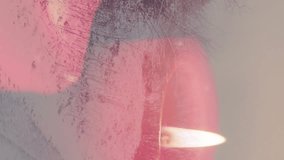 Burning candles animation over snowy winter landscape with trees and road. snowfall, festive, tranquil, serene - Powered by Shutterstock - Get 15% off with code: PIKWIZARD15