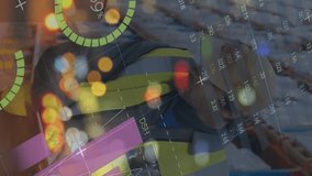 Animation of graphs and financial data over caucasian male warehouse worker. finance, economy, business and parcel concept digitally generated video. - Powered by Shutterstock - Get 15% off with code: PIKWIZARD15