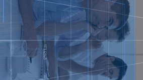 Animation of data processing over diverse business people at meeting. Global business and digital interface concept digitally generated video. - Powered by Shutterstock - Get 15% off with code: PIKWIZARD15