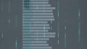 Animation of statistical data processing over world map against inverted tall buildings. Business data technology concept - Powered by Shutterstock - Get 15% off with code: PIKWIZARD15