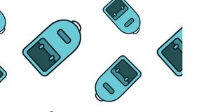 Animation of school bag icons floating over question mark on white background. Education, learning, school and data processing concept digitally generated video. - Powered by Shutterstock - Get 15% off with code: PIKWIZARD15