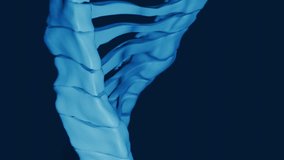 Animation of ticking clock icon over spinning dna structure against blue background. Medical research and science technology concept - Powered by Shutterstock - Get 15% off with code: PIKWIZARD15