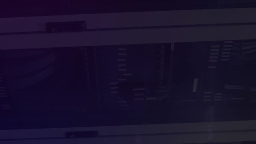 Animation of circuit board pattern brain over data server systems in server room. Digital composite, artificial intelligence, network security, data center, networking and network server concept. - Powered by Shutterstock - Get 15% off with code: PIKWIZARD15