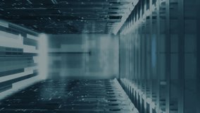 Animation of spinning globe of medical icons, data processing and mosaic squares against server room. Medical research and business data storage technology concept - Powered by Shutterstock - Get 15% off with code: PIKWIZARD15