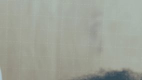 Animation of data processing against half face portrait of woman smiling. Computer interface and business technology concept - Powered by Shutterstock - Get 15% off with code: PIKWIZARD15