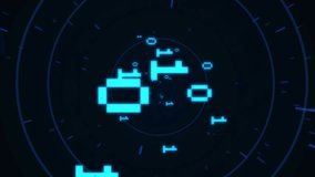 Animation of dna strands and binary coding digital data processing. Global science, connections, computing and data processing concept digitally generated video. - Powered by Shutterstock - Get 15% off with code: PIKWIZARD15