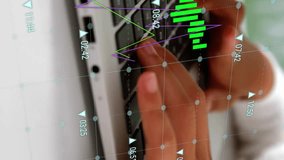 Animation of data processing over asian girl using laptop. Education, technology and digital interface concept digitally generated video. - Powered by Shutterstock - Get 15% off with code: PIKWIZARD15