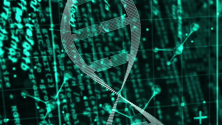 Animation of dna strand, data processing over scope scanning on black background. Global science, artificial intelligence, connections, computing and data processing concept digitally generated video. - Powered by Shutterstock - Get 15% off with code: PIKWIZARD15