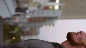 Social media notifications animation over man walking in urban environment. Technology, city, digital, connectivity, smartphone, interaction - Powered by Shutterstock - Get 15% off with code: PIKWIZARD15