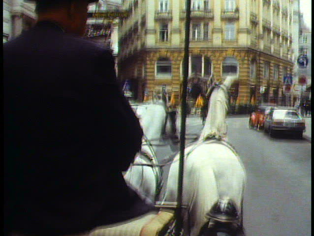 Vienna, Austria, POV, Horse Carriage, moving through streets of Vienna, medium shot