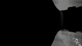 Animation of businessman over information and data processing on interface. digital interface technology, data processing and global communication concept digitally generated video. - Powered by Shutterstock - Get 15% off with code: PIKWIZARD15