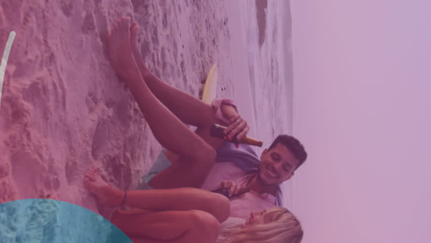 Animation of globe icons over hand of female volunteer picking up rubbish. Nature weather protection and change concept digitally generated video. - Powered by Shutterstock - Get 15% off with code: PIKWIZARD15