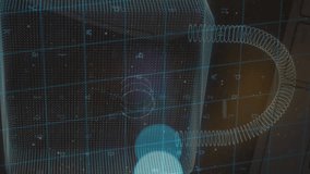 Animation of blurred traffic lights over digital padlock with fingerprint and dark space. Data processing, digital screen, network safety and technology concept digitally generated video. - Powered by Shutterstock - Get 15% off with code: PIKWIZARD15