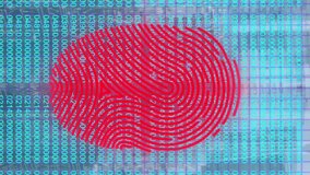 Animation of fingerprint scanning with red, blue light on digital interface with coding. Digital composite, multiple exposure, artificial intelligence, safety, biometrics, accessibility, identity. - Powered by Shutterstock - Get 15% off with code: PIKWIZARD15