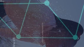 Animation of network of connections over african american woman exercising. Global sport and digital interface concept digitally generated video. - Powered by Shutterstock - Get 15% off with code: PIKWIZARD15