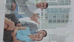 A businesswoman asks a question during a conference. Global connections business digital interface technology and networking concept digitally generated video. - Powered by Shutterstock - Get 15% off with code: PIKWIZARD15