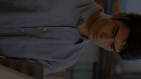 Animation of stock market data processing over thoughtful asian man using laptop at office. Global economy and business technology concept - Powered by Shutterstock - Get 15% off with code: PIKWIZARD15