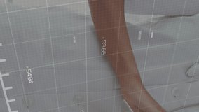 Animation of graphs and trading board over female doctor using digital tablet in hospital. Digital composite, multiple exposure, stock market, report, medical, healthcare and technology. - Powered by Shutterstock - Get 15% off with code: PIKWIZARD15